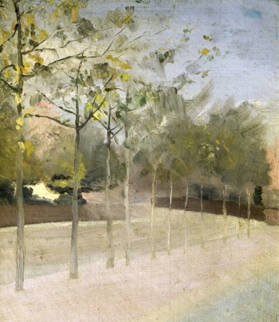 Chelsea Embankment, Platanen, 1908 door Paul Fordyce Maitland